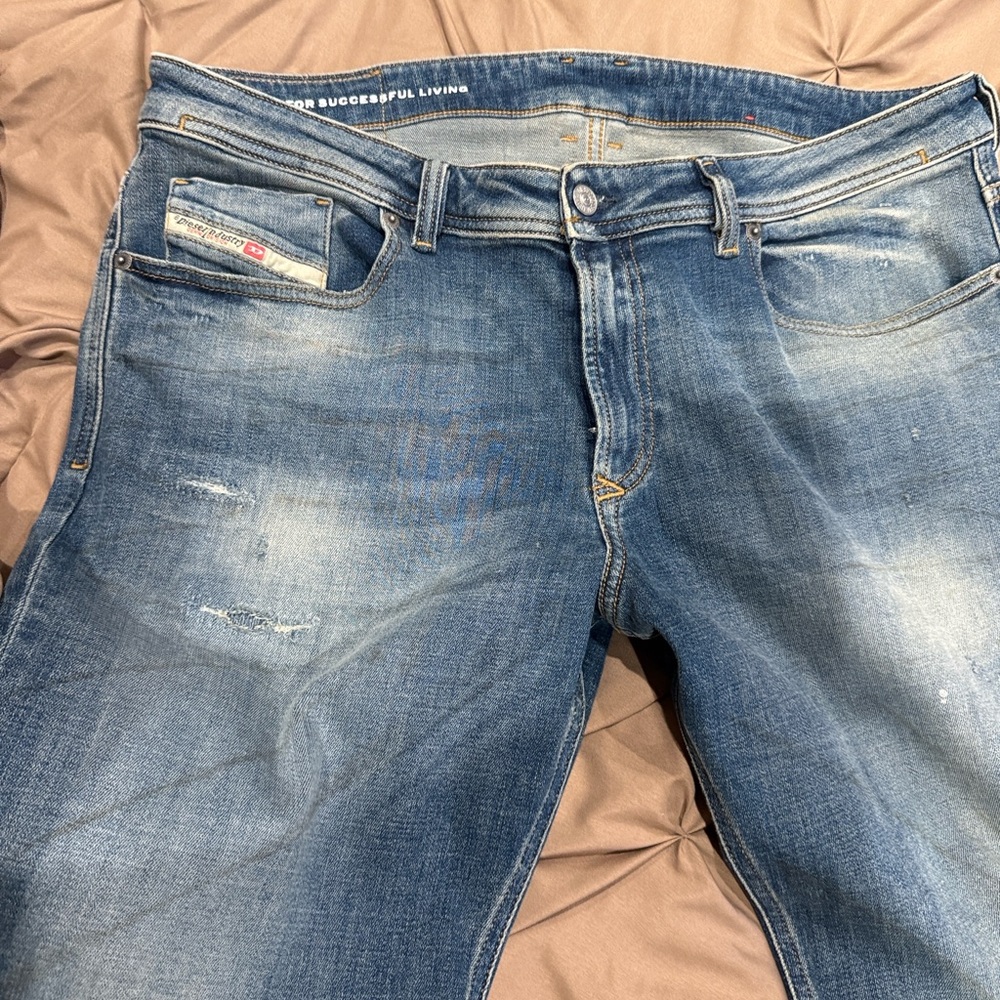 Diesel Relaxed Fit Light Blue Jeans
